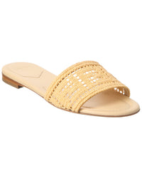 Fendi Sunshine Mesh & Raffia Sandal