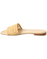 Fendi Sunshine Mesh & Raffia Sandal