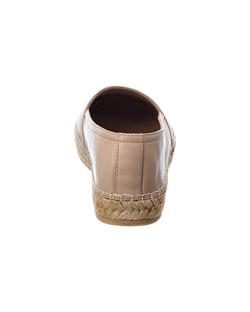 Saint Laurent Monogram Leather Espadrille, 36, Brown