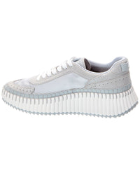 Chloé Chloé Nama Suede & Satin Sneaker