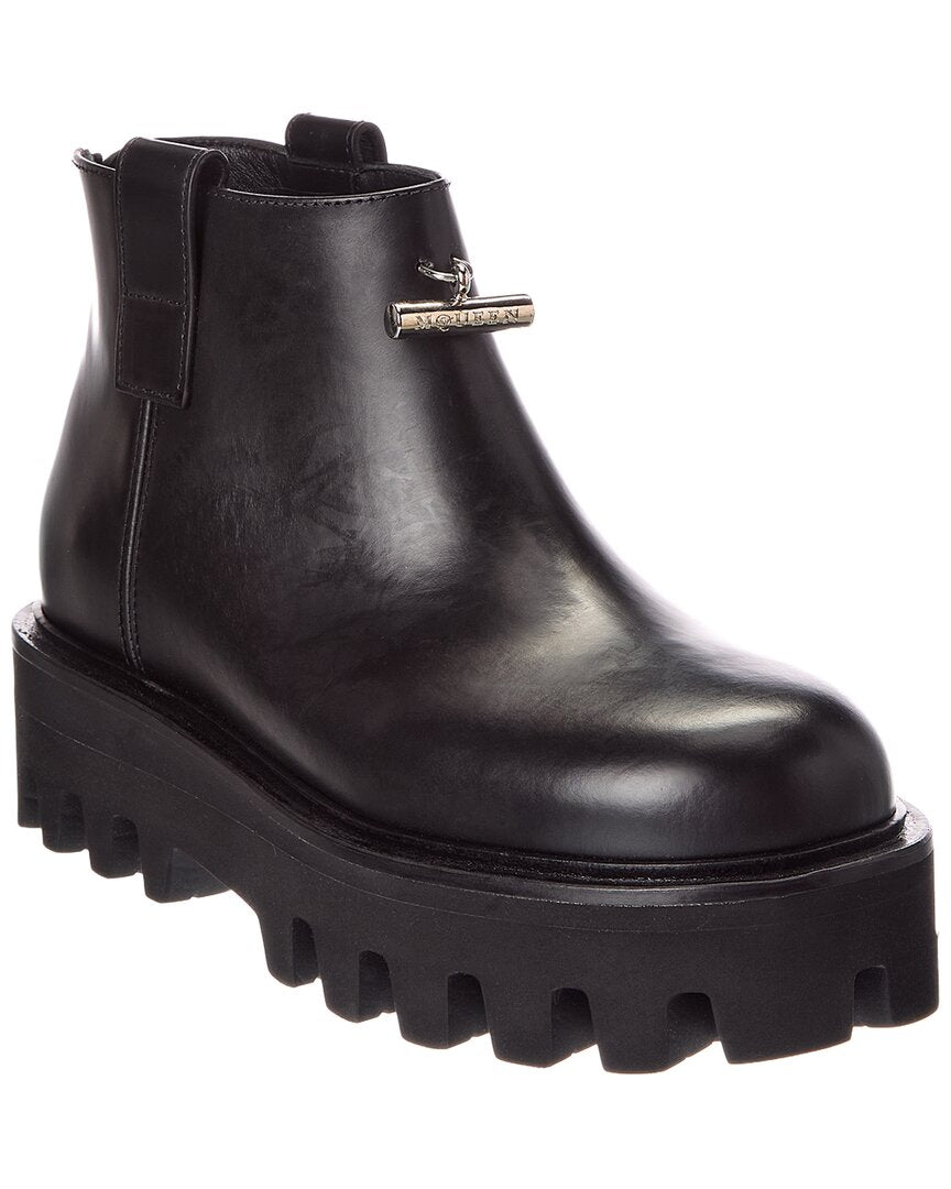 Alexander McQueen Alexander Mcqueen Leather Bootie