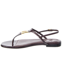 Fendi Ffold Snakeskin Sandal