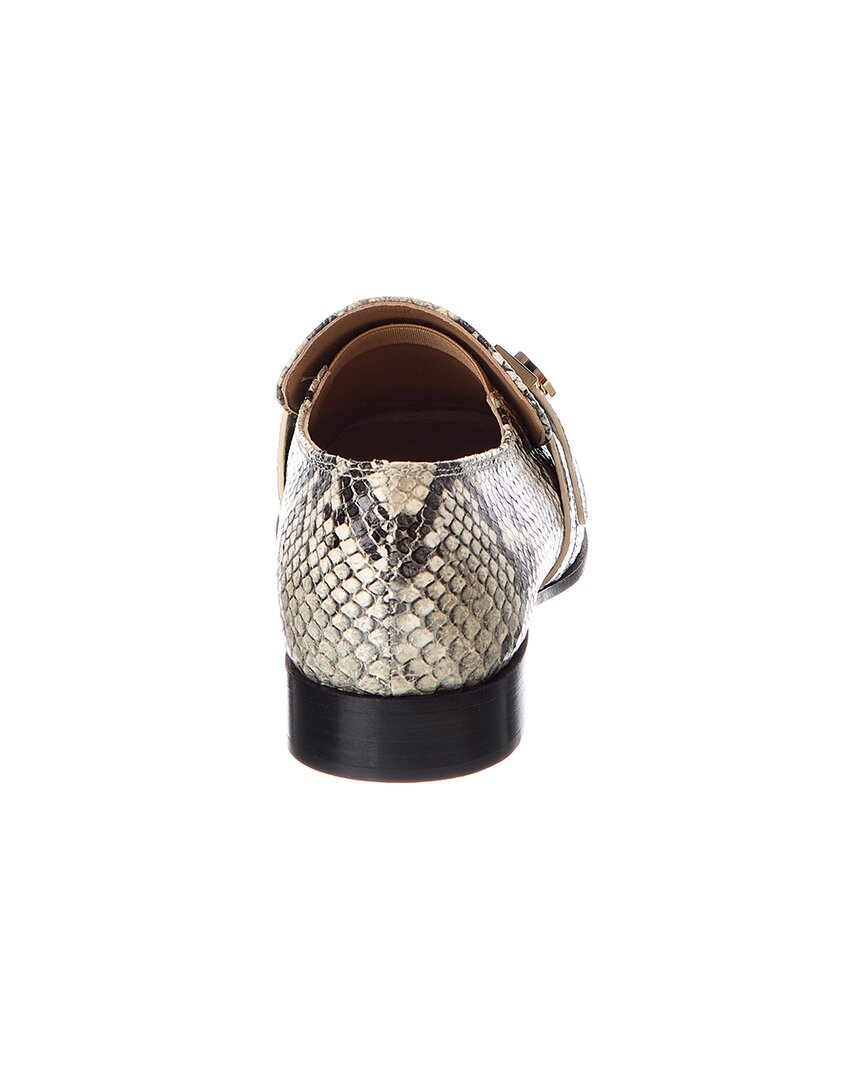 Ferragamo Mavra Snake-Embossed Leather Loafer