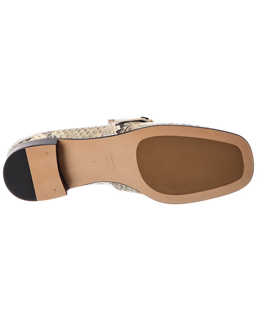 Ferragamo Mavra Snake-Embossed Leather Loafer