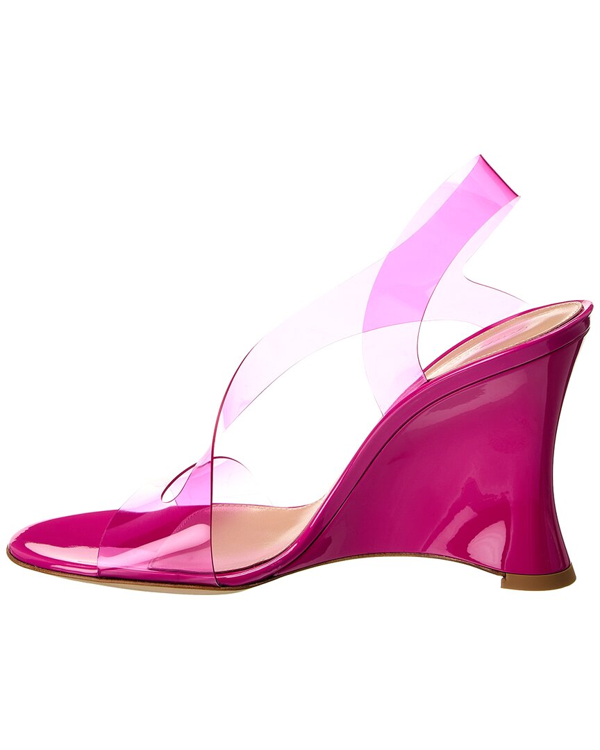 Gianvito Rossi 95 Vinyl & Patent Wedge Sandal