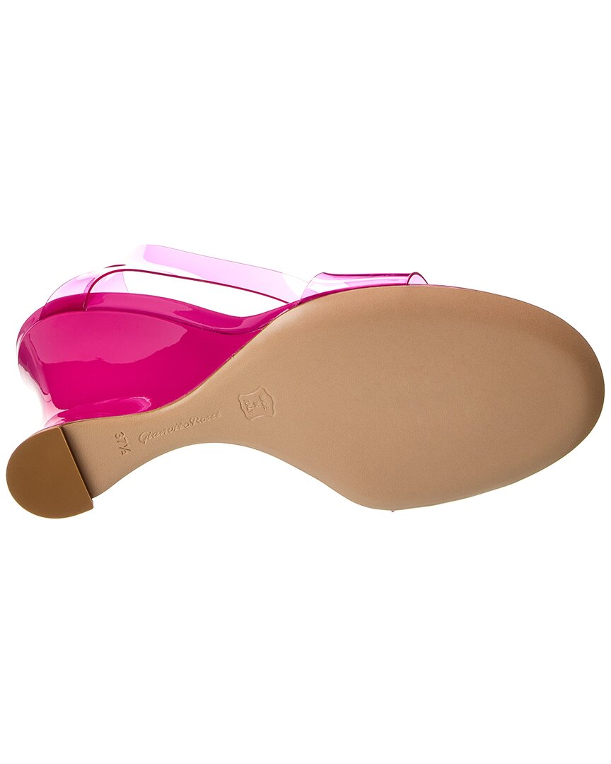Gianvito Rossi 95 Vinyl & Patent Wedge Sandal