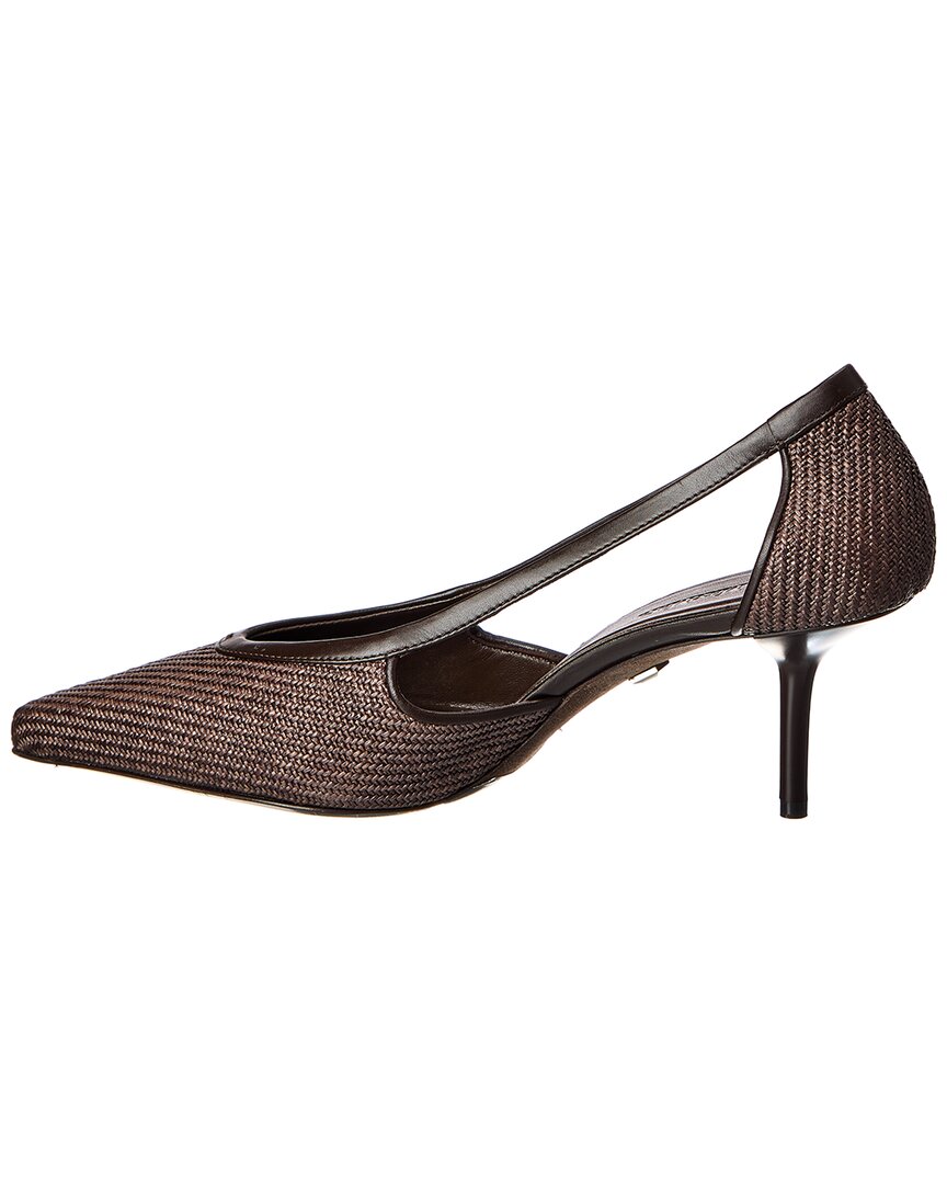 Max Mara Straw & Leather Pump