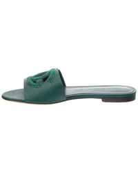 Dolce & Gabbana Dg Suede And Dauphine Leather Sandal