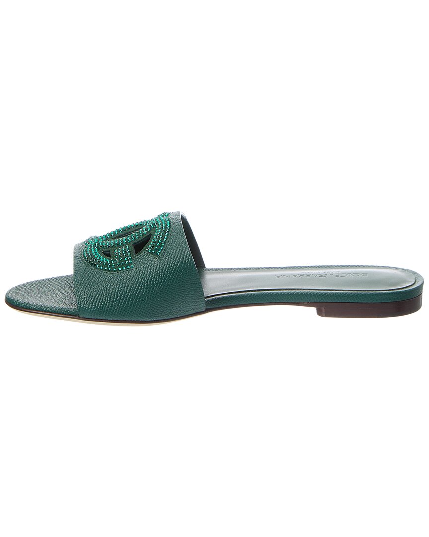 Dolce & Gabbana Dg Suede And Dauphine Leather Sandal