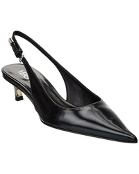 Versace Pin-Point Leather Pump Red