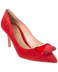 Gianvito Rossi Jaipur 70 Suede Pump Red