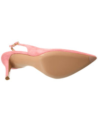 Gianvito Rossi Ribbon Sling 85 Suede Pump