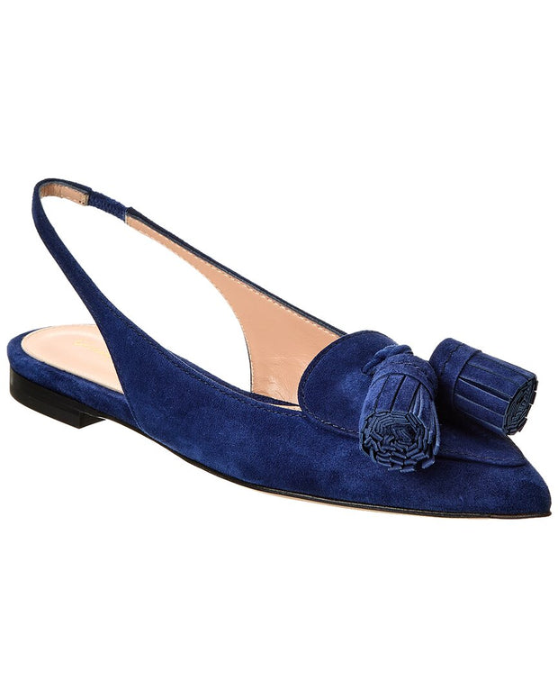 Gianvito Rossi Slingback Suede Flat