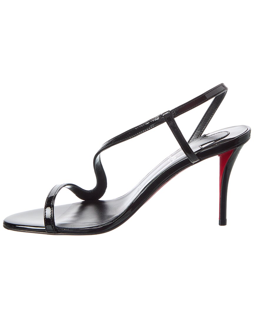 Christian Louboutin Rosa Z 80 Patent Sandal, 37, Black