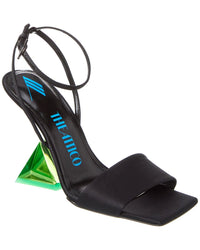 The Attico Cheope Satin Sandal Black