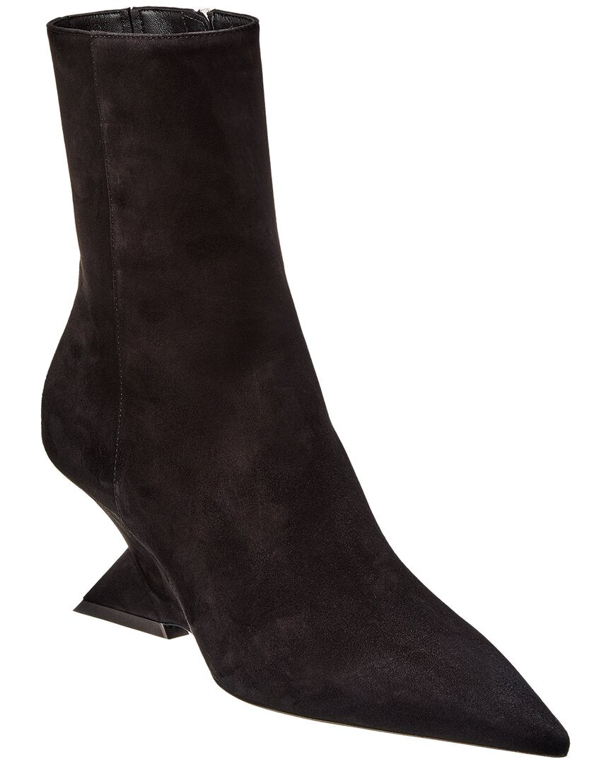 The Attico Cheope Suede Bootie Black