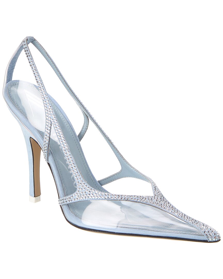 The Attico Vinyl & Suede Pump Blue