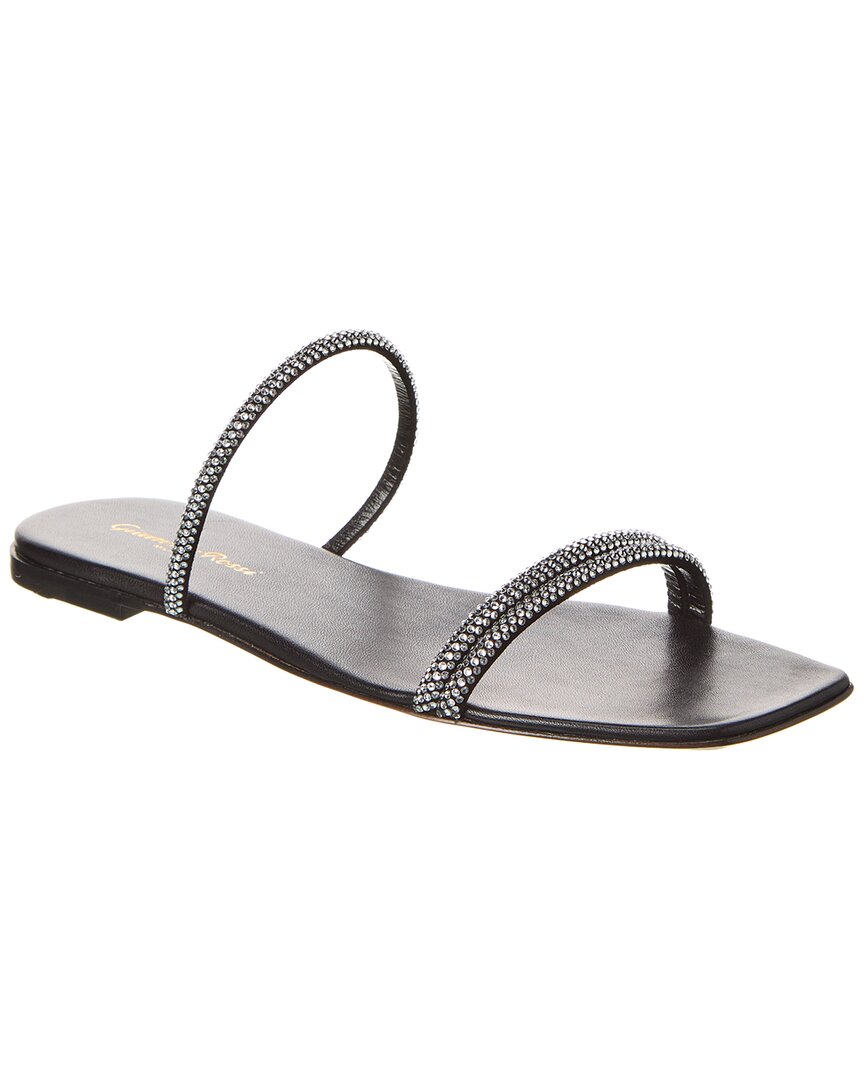Gianvito Rossi Cannes Suede Sandal Black