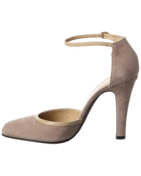 Valentino Vlogo Signature 105 Suede & Leather Pump