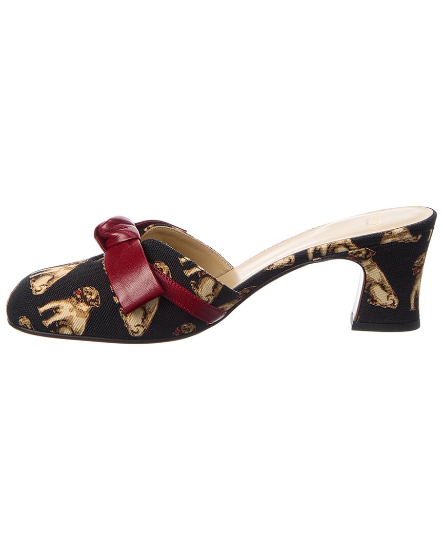Valentino 60 Canvas & Leather Mule