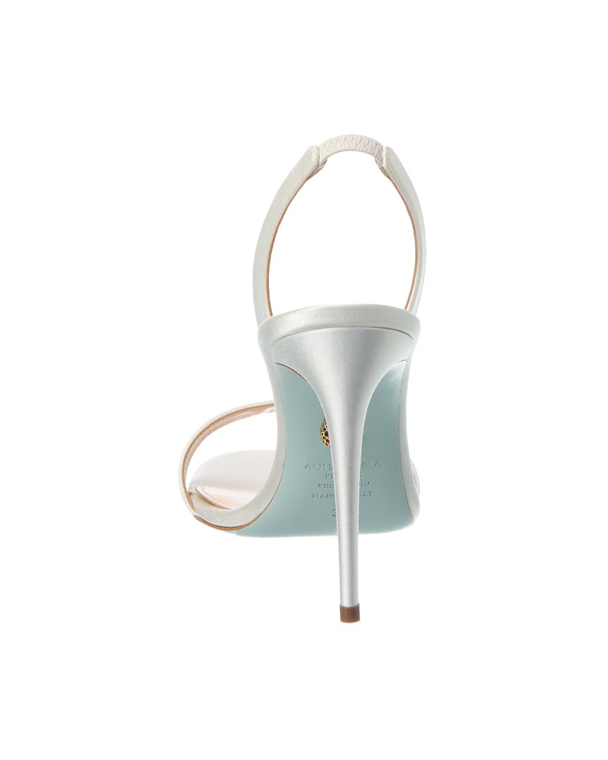 Aquazzura So Nude 105 Satin Slingback Sandal