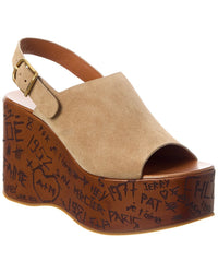 Chloé Maxime Suede Wedge Sandal