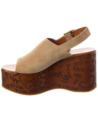 Chloé Maxime Suede Wedge Sandal