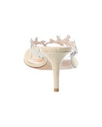 Gianvito Rossi Ocean Thong 70 Canvas & Leather Sandal