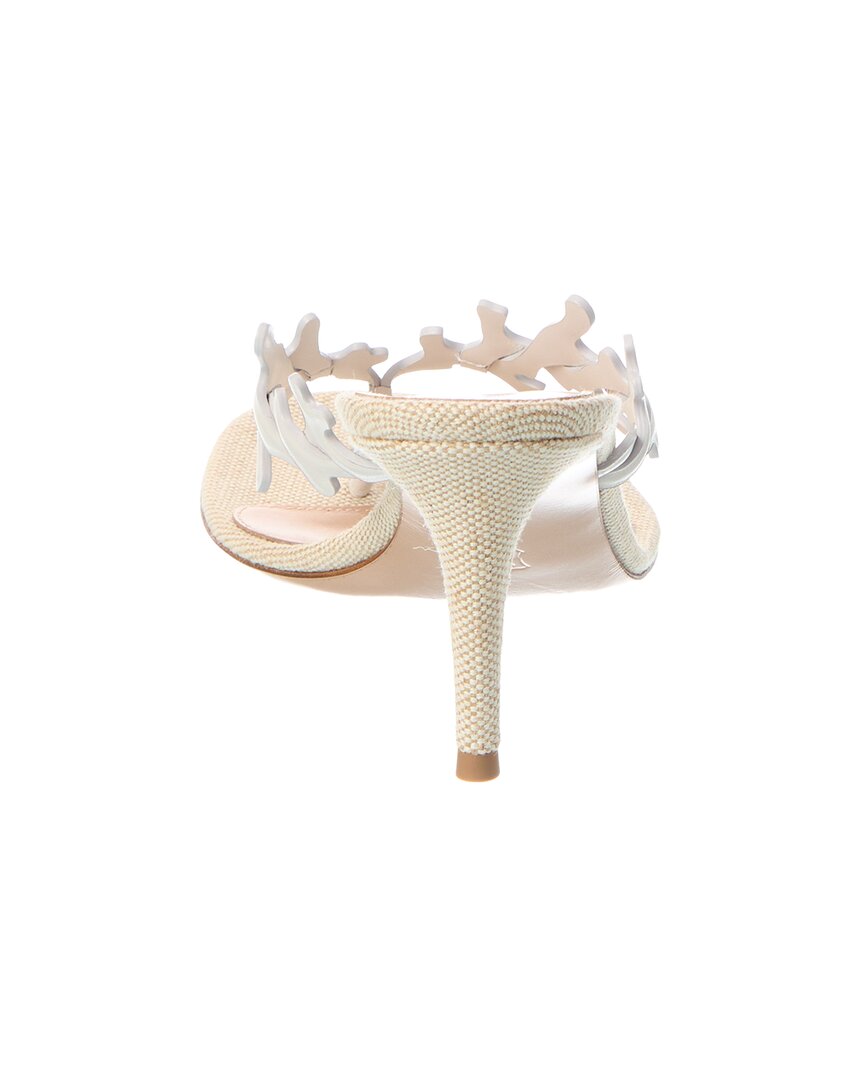 Gianvito Rossi Ocean Thong 70 Canvas & Leather Sandal