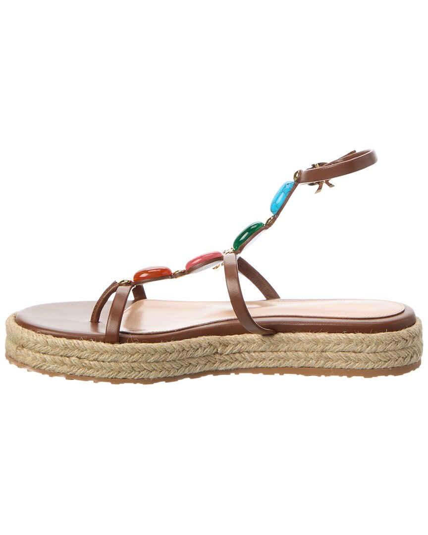 Gianvito Rossi Shanti Beach Leather Platform Sandal