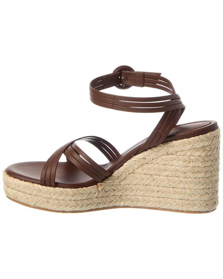 Gianvito Rossi Lianne Beach 70 Leather Wedge Sandal