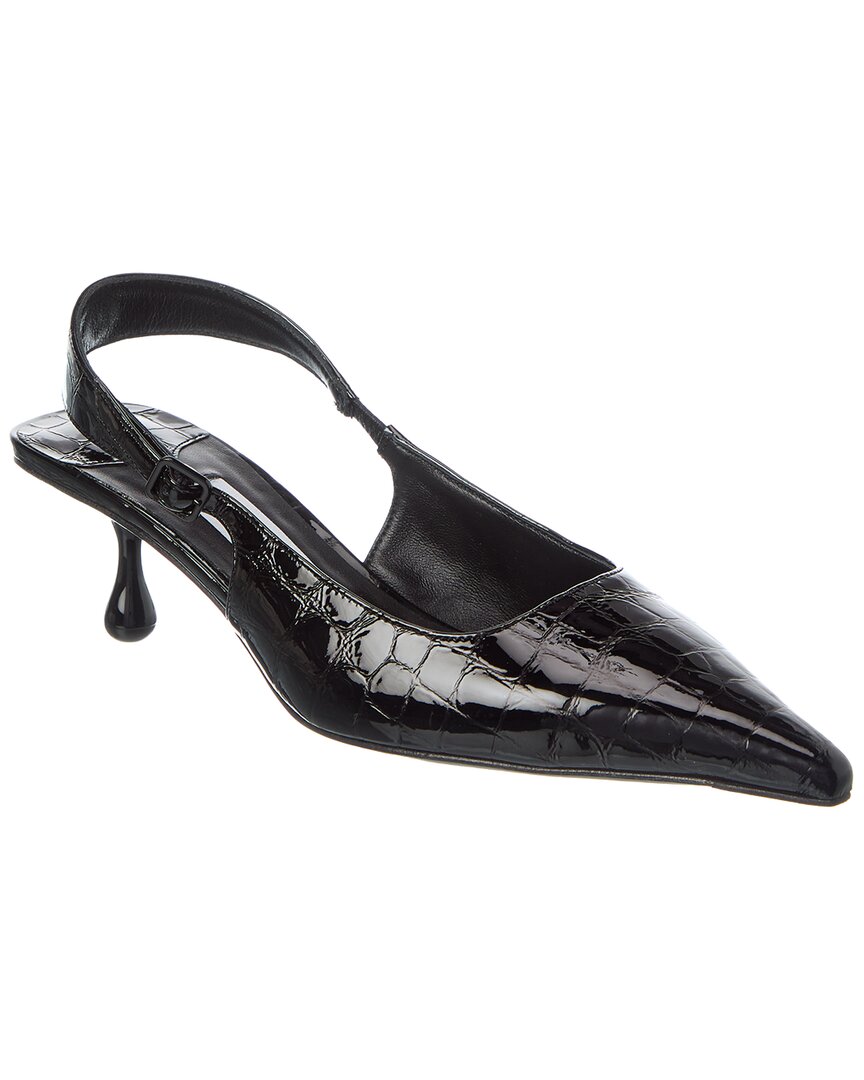 Jimmy Choo Amel 50 Croc-Embossed Leather Slingback Pump