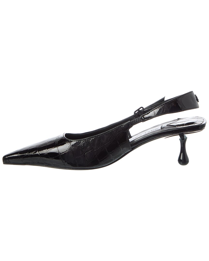 Jimmy Choo Amel 50 Croc-Embossed Leather Slingback Pump