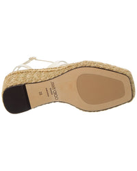 Jimmy Choo Ayla 85 Leather Wedge Sandal