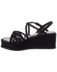 Jimmy Choo Nyra 60 Suede & Leather Wedge Sandal