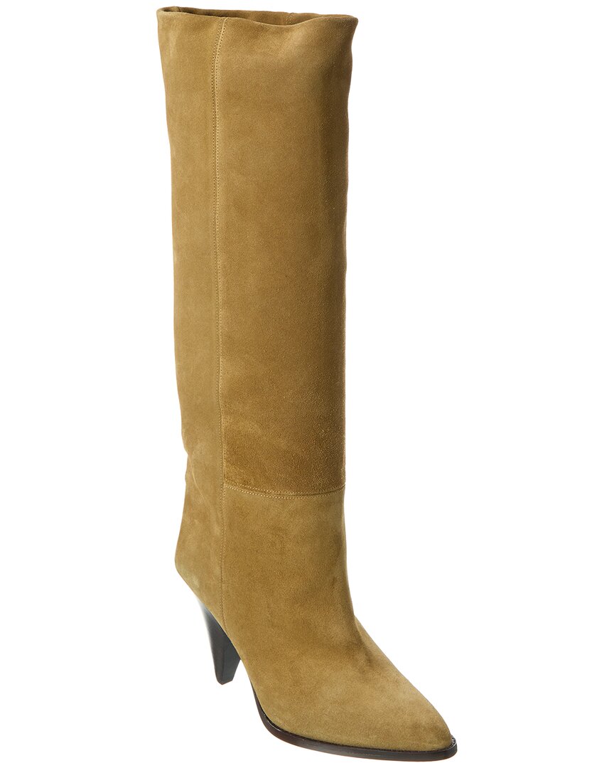 Isabel Marant Ririo Suede Knee-High Boot Brown Multi