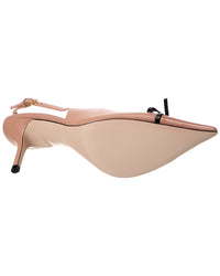 Valentino Bow 90 Leather Slingback Pump