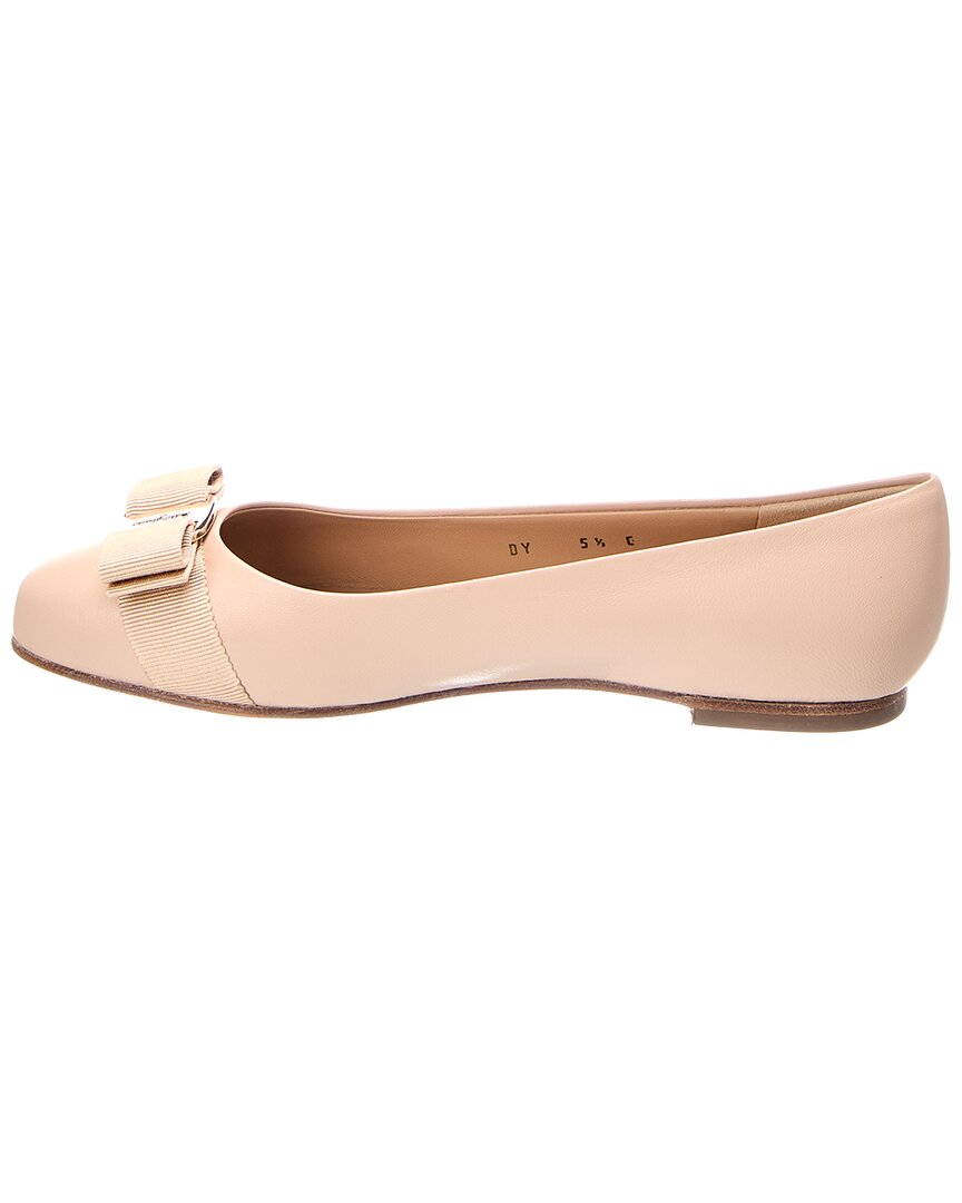 Ferragamo Ferragamo Varina Leather Ballet Flat