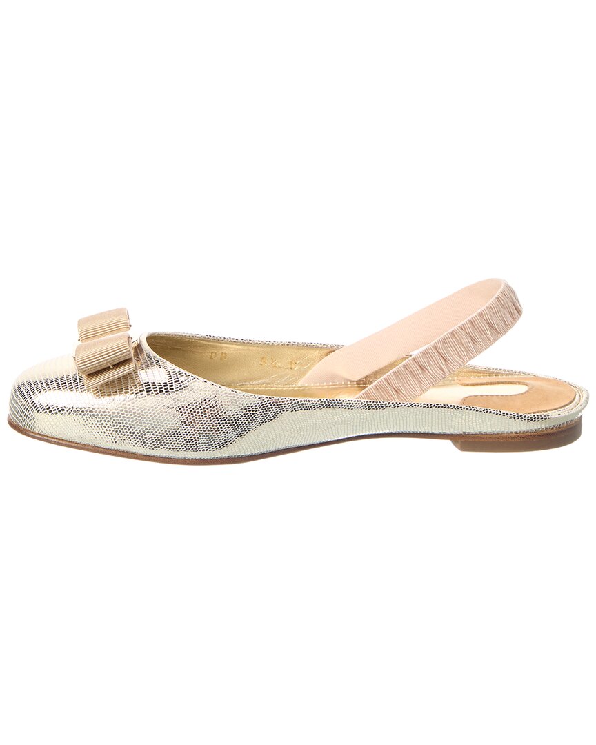 Ferragamo Varina Leather Ballet Flat