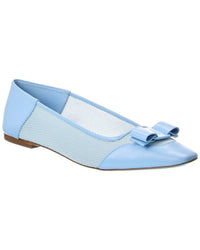 Ferragamo Mesh & Leather Flat