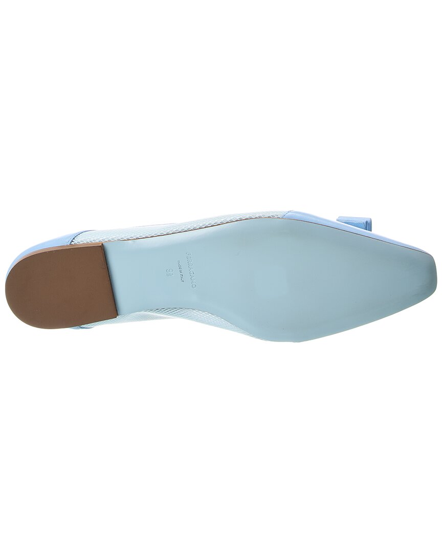 Ferragamo Mesh & Leather Flat