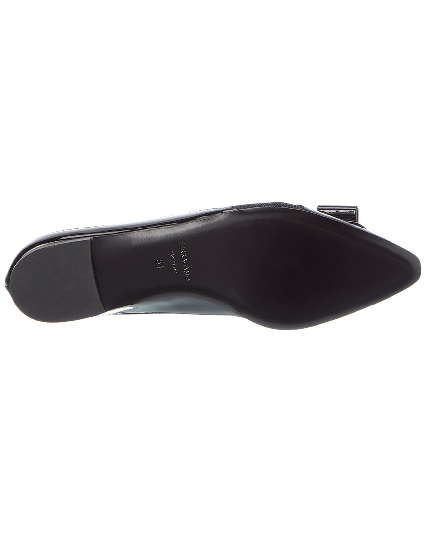 Ferragamo Zea Bow Leather Ballet Flat