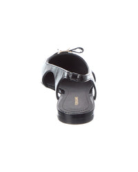 Ferragamo Logo Leather Ballet Flat