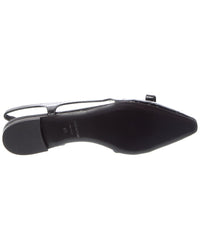 Ferragamo Logo Leather Ballet Flat