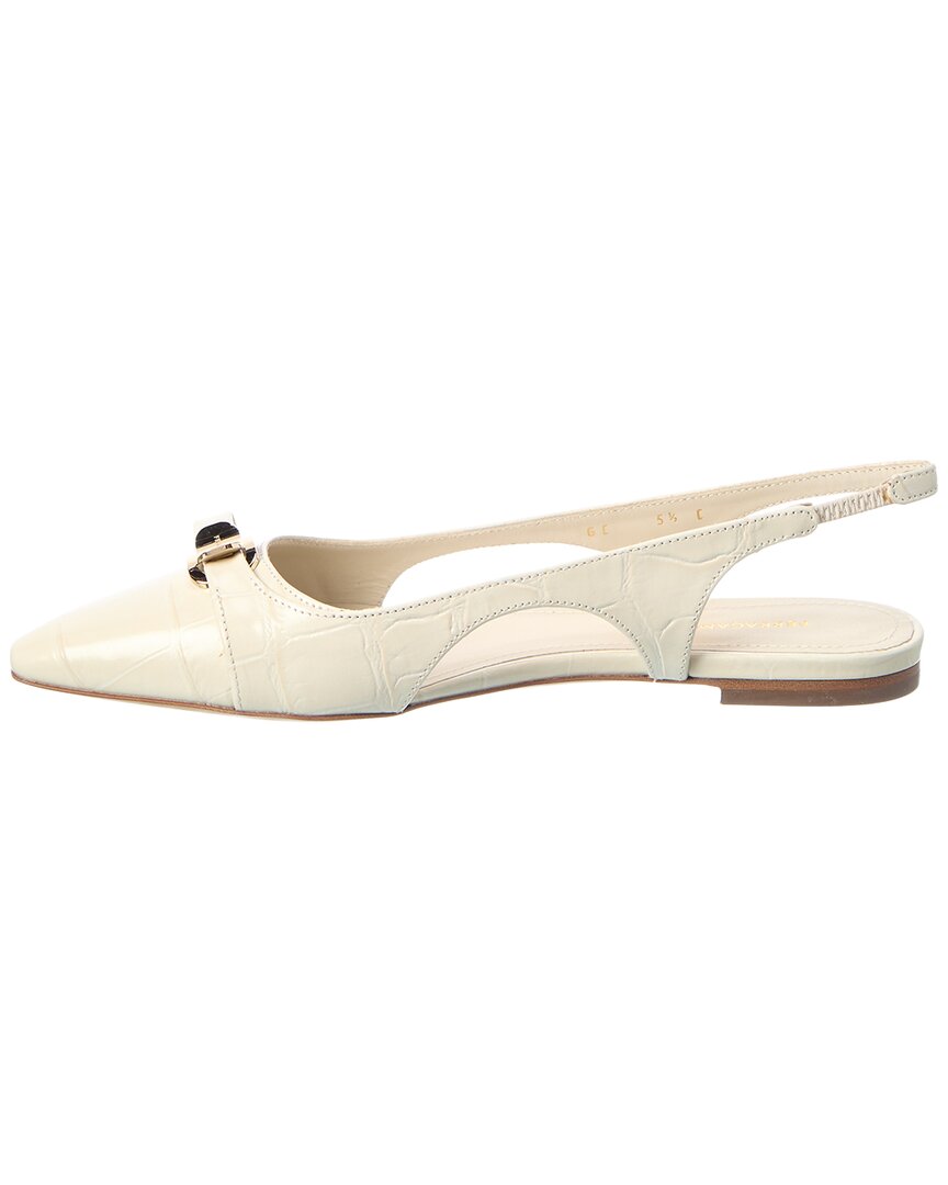 Ferragamo Mini Bow Leather Ballet Flat