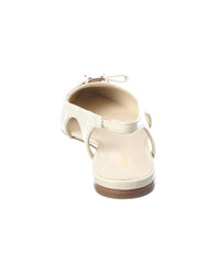 Ferragamo Mini Bow Leather Ballet Flat