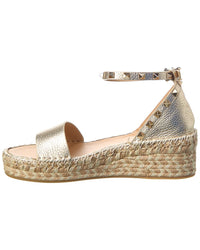 Valentino Rockstud 55 Grainy Leather Platform Sandal