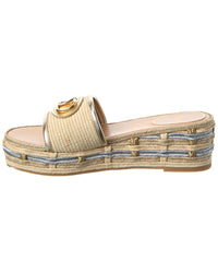 Valentino Vlogo Signature 60 Leather-Trim Platform Sandal