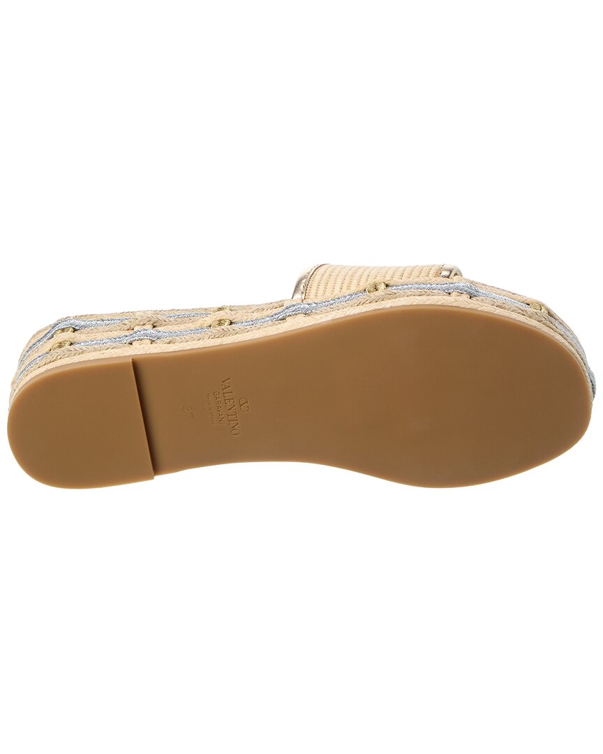 Valentino Vlogo Signature 60 Leather-Trim Platform Sandal