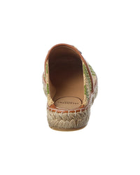 Valentino Vlogo Signature Straw & Leather Mule